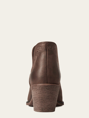 Ariat 10038480 Womens Encore R Toe Western Boot Weathered Brown back view. If you need any assistance with this item or the purchase of this item please call us at five six one seven four eight eight eight zero one Monday through Saturday 10:00a.m EST to 8:00 p.m EST