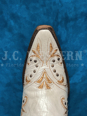 Circle G L5967 Ladies Embroidery And Studs Boots Pearl toe view from above. If you need any assistance with this item or the purchase of this item please call us at five six one seven four eight eight eight zero one Monday through Saturday 10:00a.m EST to 8:00 p.m EST