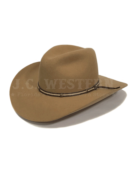 Serratelli GRANDRIVER312PCN 4X Felt Western Hat Pecan  front and side view. If you need any assistance with this item or the purchase of this item please call us at five six one seven four eight eight eight zero one Monday through Saturday 10:00a.m EST to 8:00 p.m EST