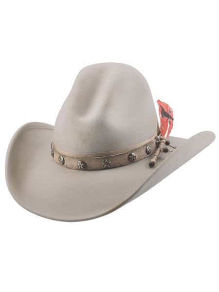 Bullhide BURN THE BREEZE 0829BC Premium Wool Felt Hat Buckskin Tan side front view. If you need any assistance with this item or the purchase of this item please call us at five six one seven four eight eight eight zero one Monday through Saturday 10:00a.m EST to 8:00 p.m EST