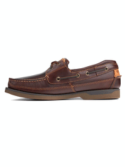 Sperry 0764027 Mens Mako Canoe Moc Boat Shoe Amaretto inner side view. If you need any assistance with this item or the purchase of this item please call us at five six one seven four eight eight eight zero one Monday through Saturday 10:00a.m EST to 8:00 p.m EST
