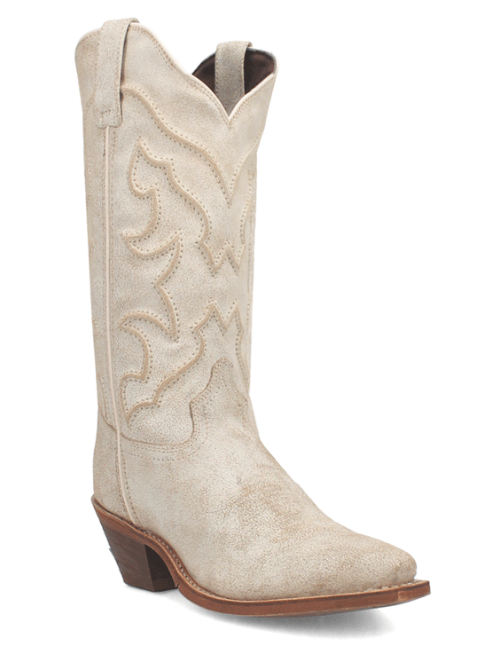 Laredo 52186 Womens REVA Leather Boot Bone Ivory front and side view. If you need any assistance with this item or the purchase of this item please call us at five six one seven four eight eight eight zero one Monday through Saturday 10:00a.m EST to 8:00 p.m EST

