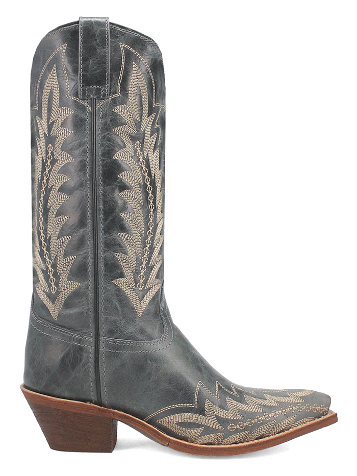 Laredo 52207 Womens Emmylee Snip Toe Leather Boot Blue front and view. If you need any assistance with this item or the purchase of this item please call us at five six one seven four eight eight eight zero one Monday through Saturday 10:00a.m EST to 8:00 p.m EST

