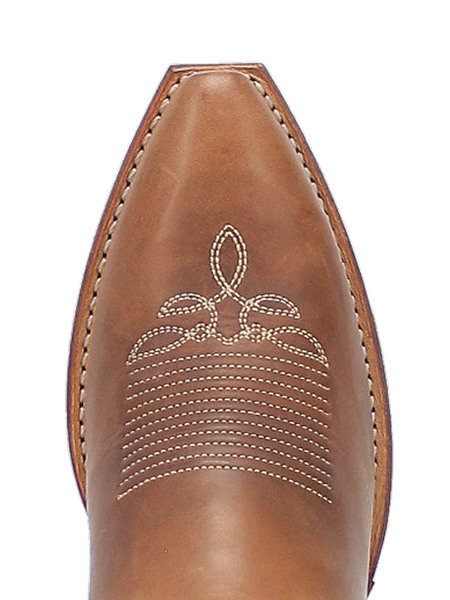 Laredo 52216 Womens LARISSA Leather Boot Honey Copper toe view from above. If you need any assistance with this item or the purchase of this item please call us at five six one seven four eight eight eight zero one Monday through Saturday 10:00a.m EST to 8:00 p.m EST