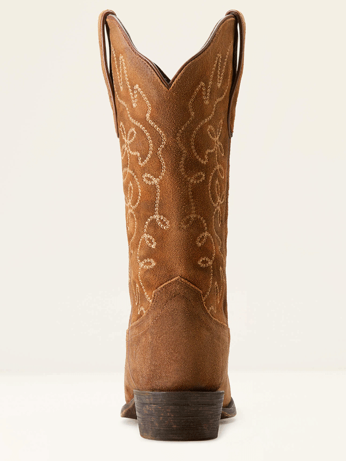 Ariat 10053790 Womens Jukebox Western Boot Dark Ginger Suede front and side view. If you need any assistance with this item or the purchase of this item please call us at five six one seven four eight eight eight zero one Monday through Saturday 10:00a.m EST to 8:00 p.m EST

