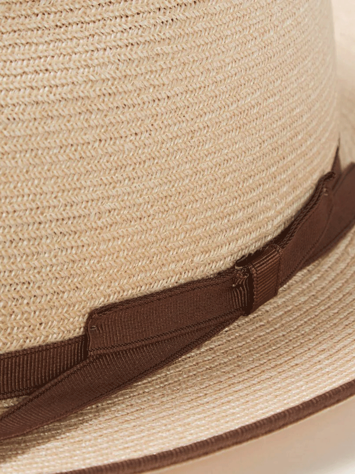 Stetson TSSESTB612481 Stratoliner Hemp Fedora Hat Natural front and side view. If you need any assistance with this item or the purchase of this item please call us at five six one seven four eight eight eight zero one Monday through Saturday 10:00a.m EST to 8:00 p.m EST