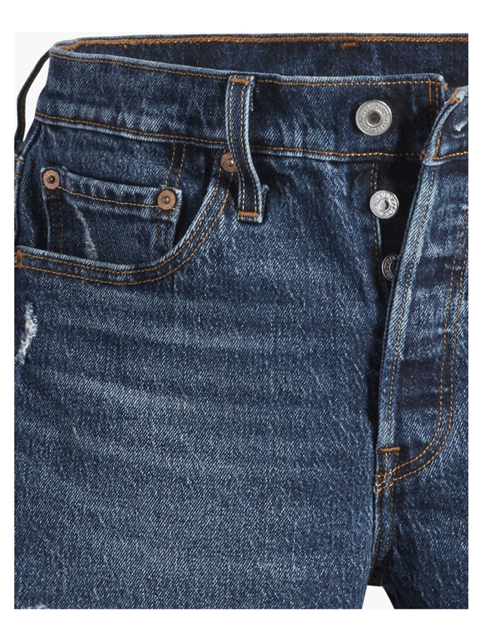 Levi's 563270319 Womens 501 Original Shorts Personal Pair front view on model. If you need any assistance with this item or the purchase of this item please call us at five six one seven four eight eight eight zero one Monday through Saturday 10:00a.m EST to 8:00 p.m EST