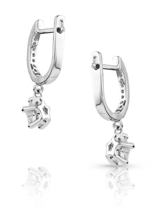 Montana Silversmiths ER5714 Womens Catch a Falling Star Crystal Earrings Silver back view. If you need any assistance with this item or the purchase of this item please call us at five six one seven four eight eight eight zero one Monday through Saturday 10:00a.m EST to 8:00 p.m EST