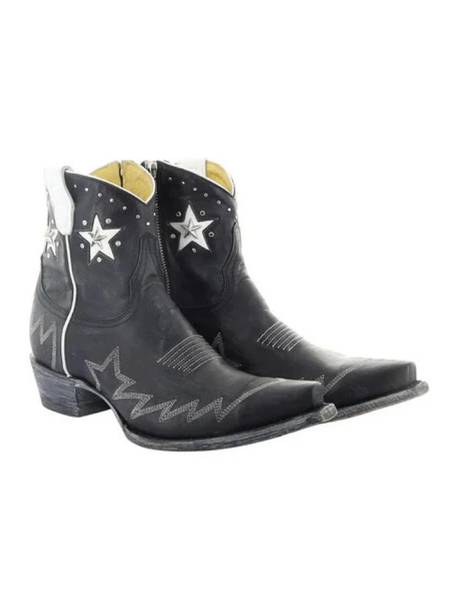 Old Gringo YBL4184-1 Womens CHEZILE Leather Boot Black side / front view. If you need any assistance with this item or the purchase of this item please call us at five six one seven four eight eight eight zero one Monday through Saturday 10:00a.m EST to 8:00 p.m EST
