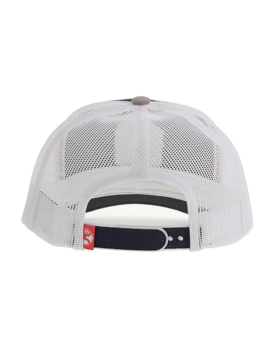 Hooey 2444T-NVWH CHEYENNE Mid Profile Trucker Hat Navy And White back view. If you need any assistance with this item or the purchase of this item please call us at five six one seven four eight eight eight zero one Monday through Saturday 10:00a.m EST to 8:00 p.m EST

