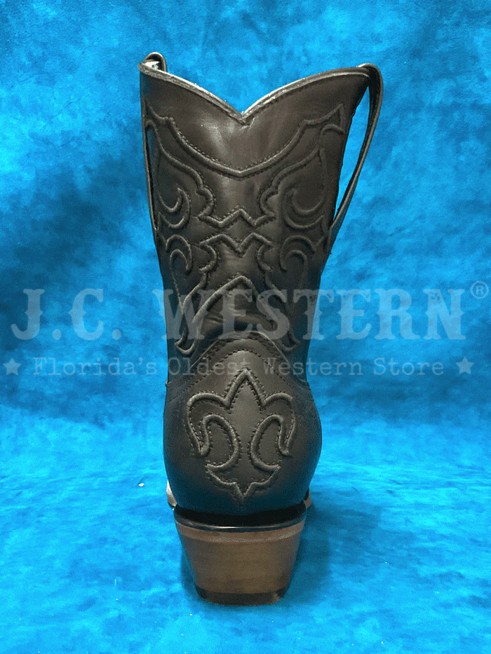 Corral Z5111 Ladies Embroidery Ankle Western Boot Black front and side view. If you need any assistance with this item or the purchase of this item please call us at five six one seven four eight eight eight zero one Monday through Saturday 10:00a.m EST to 8:00 p.m EST