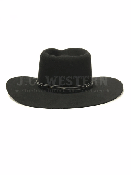 Serratelli VAIL 4X Felt Western Hat Black back view. If you need any assistance with this item or the purchase of this item please call us at five six one seven four eight eight eight zero one Monday through Saturday 10:00a.m EST to 8:00 p.m EST