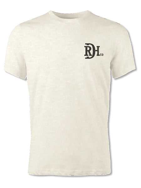 Red Dirt RDHC-T-176 Mens Money Bull Tee Natural Heather front view. If you need any assistance with this item or the purchase of this item please call us at five six one seven four eight eight eight zero one Monday through Saturday 10:00a.m EST to 8:00 p.m EST
