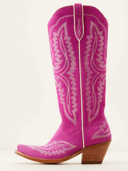 Ariat 10046859 Womens Casanova Western Boot Haute Pink Suede outter side view. If you need any assistance with this item or the purchase of this item please call us at five six one seven four eight eight eight zero one Monday through Saturday 10:00a.m EST to 8:00 p.m EST