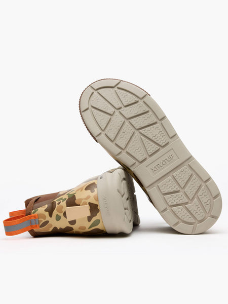 Xtratuf XADSMDCM Mens Sport Ankle Deck Boot Duck Camo back and sole view. If you need any assistance with this item or the purchase of this item please call us at five six one seven four eight eight eight zero one Monday through Saturday 10:00a.m EST to 8:00 p.m EST