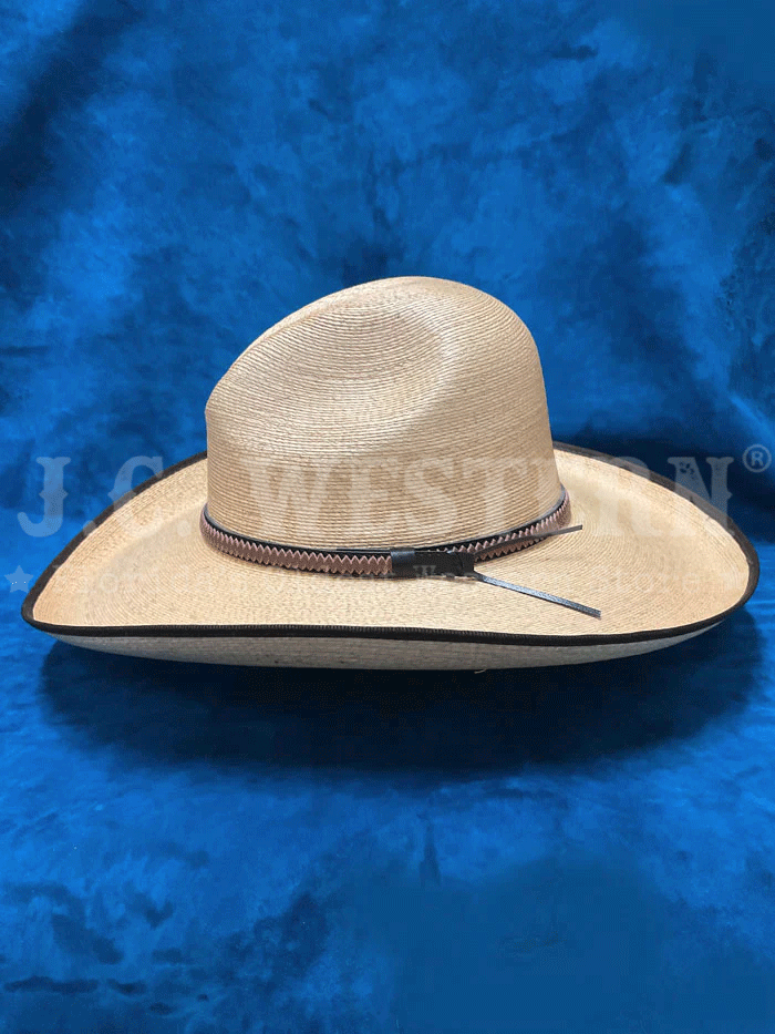 SunBody HMGGOLD Golden Gus Palm Hat Natural side and front view. If you need any assistance with this item or the purchase of this item please call us at five six one seven four eight eight eight zero one Monday through Saturday 10:00a.m EST to 8:00 p.m EST
