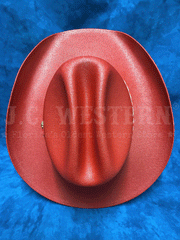 Bullhide BUDDY 1025R Kids Western Hat Red top view. If you need any assistance with this item or the purchase of this item please call us at five six one seven four eight eight eight zero one Monday through Saturday 10:00a.m EST to 8:00 p.m EST