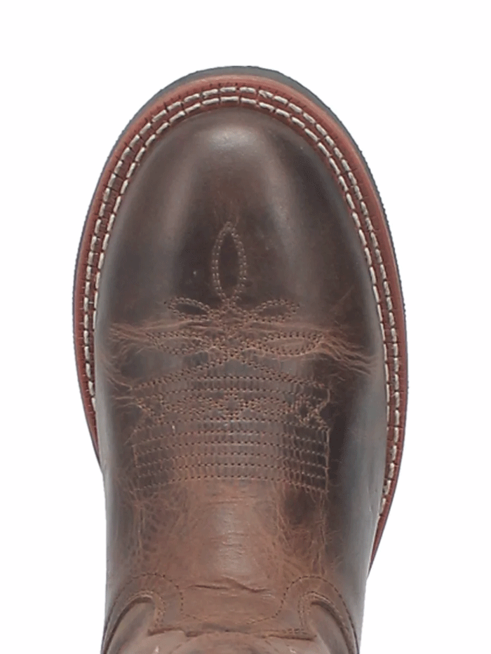 Laredo 7915 Mens Dawson Leather Boot Brown front and side view. If you need any assistance with this item or the purchase of this item please call us at five six one seven four eight eight eight zero one Monday through Saturday 10:00a.m EST to 8:00 p.m EST