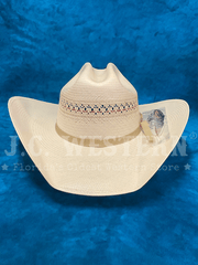 Larry Mahan MSUS42OLDX 10X OLD GLORY Straw Hat Ivory front view. If you need any assistance with this item or the purchase of this item please call us at five six one seven four eight eight eight zero one Monday through Saturday 10:00a.m EST to 8:00 p.m EST