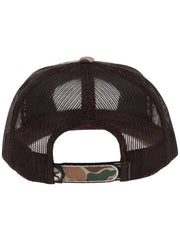 Hooey 6026T-CABR OUTFITTERS Mid Profile Hat Camo Brown back view. If you need any assistance with this item or the purchase of this item please call us at five six one seven four eight eight eight zero one Monday through Saturday 10:00a.m EST to 8:00 p.m EST