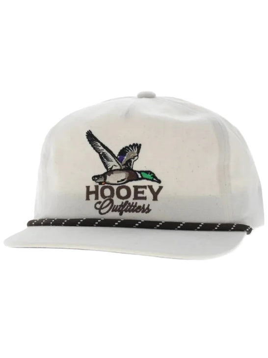 Hooey 6038T-CR MALLARD Full Surround Snapback Hat Cream front view. If you need any assistance with this item or the purchase of this item please call us at five six one seven four eight eight eight zero one Monday through Saturday 10:00a.m EST to 8:00 p.m EST