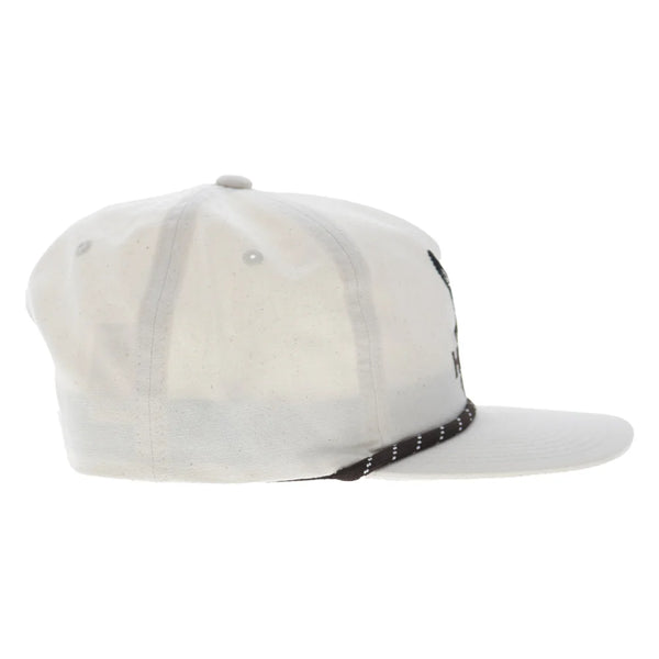 Hooey 6038T-CR MALLARD Full Surround Snapback Hat Cream side view. If you need any assistance with this item or the purchase of this item please call us at five six one seven four eight eight eight zero one Monday through Saturday 10:00a.m EST to 8:00 p.m EST