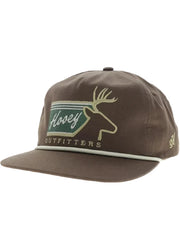 Hooey 6039T-BR CARRIZO 5 Panel Full Surround Hat Brown front view. If you need any assistance with this item or the purchase of this item please call us at five six one seven four eight eight eight zero one Monday through Saturday 10:00a.m EST to 8:00 p.m EST
