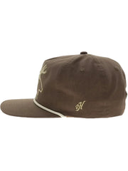Hooey 6039T-BR CARRIZO 5 Panel Full Surround Hat Brown side view. If you need any assistance with this item or the purchase of this item please call us at five six one seven four eight eight eight zero one Monday through Saturday 10:00a.m EST to 8:00 p.m EST