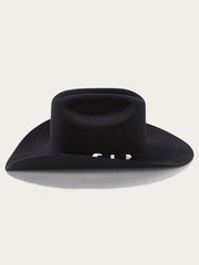 Stetson SFSHAS-754007 SHASTA 10X Premier Felt Western Hat Black side view. If you need any assistance with this item or the purchase of this item please call us at five six one seven four eight eight eight zero one Monday through Saturday 10:00a.m EST to 8:00 p.m EST