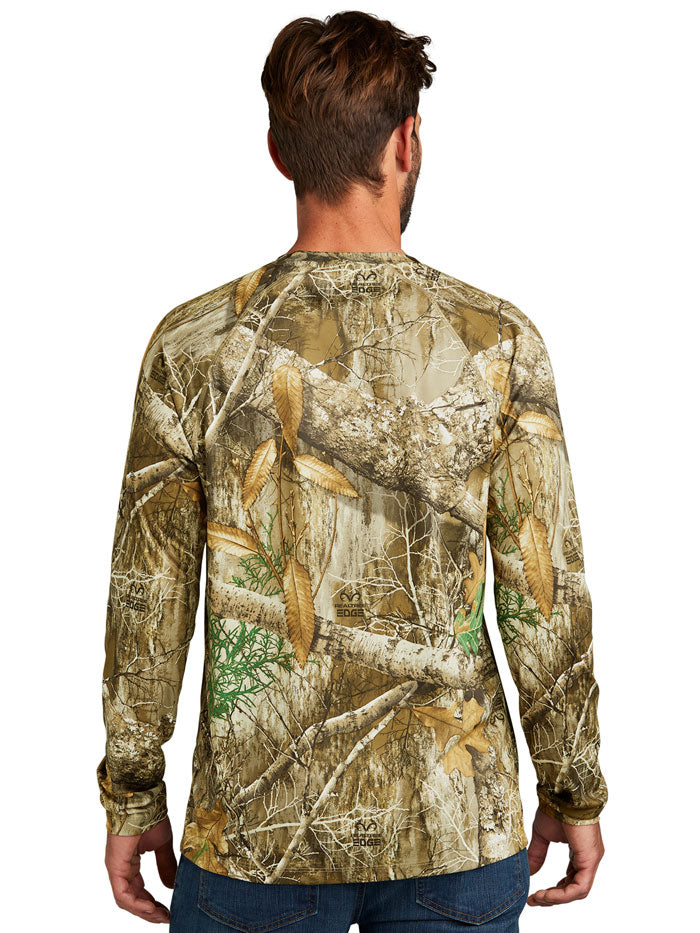 Russell Outdoors RU150LS Mens Performance Long Sleeve Tee Realtree Edge front view. If you need any assistance with this item or the purchase of this item please call us at five six one seven four eight eight eight zero one Monday through Saturday 10:00a.m EST to 8:00 p.m EST