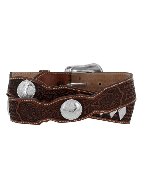 Tony Lama C42464 Mens Stillwater Creek Belt Tan Brown back view. If you need any assistance with this item or the purchase of this item please call us at five six one seven four eight eight eight zero one Monday through Saturday 10:00a.m EST to 8:00 p.m EST