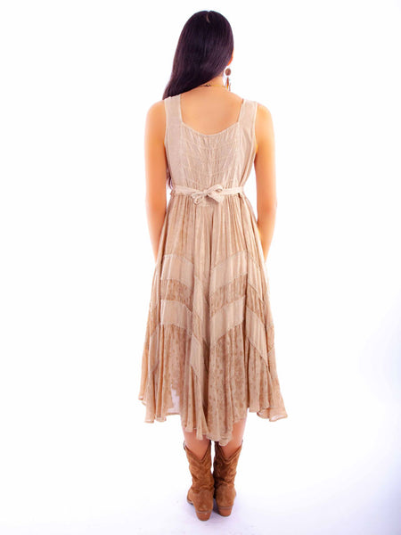 Scully HC118-Lat Womens Lace-Up Jacquard Dress Latte back view. If you need any assistance with this item or the purchase of this item please call us at five six one seven four eight eight eight zero one Monday through Saturday 10:00a.m EST to 8:00 p.m EST