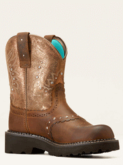 Ariat 10047013 Womens Fatbaby Gembaby Western Boot Distressed Brown inner side view. If you need any assistance with this item or the purchase of this item please call us at five six one seven four eight eight eight zero one Monday through Saturday 10:00a.m EST to 8:00 p.m EST