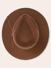 Stetson SFDUNEB163911 DUNE 5X Gun Club Hat Acorn Bark view from above. If you need any assistance with this item or the purchase of this item please call us at five six one seven four eight eight eight zero one Monday through Saturday 10:00a.m EST to 8:00 p.m EST