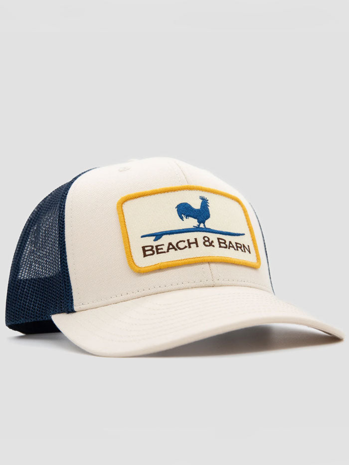 Beach & Barn HARD WORK Snapback Hat Birch Navy front view. If you need any assistance with this item or the purchase of this item please call us at five six one seven four eight eight eight zero one Monday through Saturday 10:00a.m EST to 8:00 p.m EST