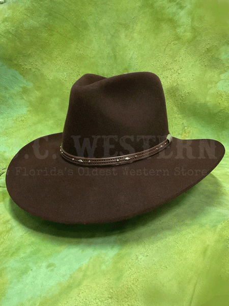 Stetson SFPAWN-403222 PAWNEE 5X Felt Hat Chocolate front view. If you need any assistance with this item or the purchase of this item please call us at five six one seven four eight eight eight zero one Monday through Saturday 10:00a.m EST to 8:00 p.m EST