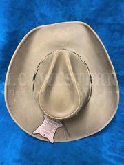 Stetson TRROXB-843489 ROXBURY Shapeable Leather Western Hat Rust view from above. If you need any assistance with this item or the purchase of this item please call us at five six one seven four eight eight eight zero one Monday through Saturday 10:00a.m EST to 8:00 p.m EST