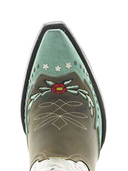 Old Gringo L4072-4 Womens MARINA Leather Boot Olive toe view. If you need any assistance with this item or the purchase of this item please call us at five six one seven four eight eight eight zero one Monday through Saturday 10:00a.m EST to 8:00 p.m EST