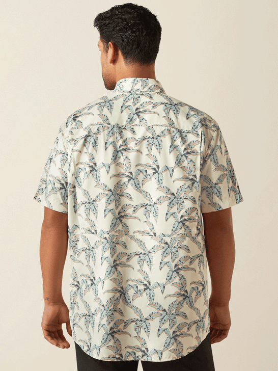 Ariat 10058789 Mens VentTEK Outbound Classic Fit Shirt Papyrus Cream back view. If you need any assistance with this item or the purchase of this item please call us at five six one seven four eight eight eight zero one Monday through Saturday 10:00a.m EST to 8:00 p.m EST