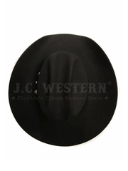 Serratelli IMPERIAL Pure Beaver Western Hat Black top view. If you need any assistance with this item or the purchase of this item please call us at five six one seven four eight eight eight zero one Monday through Saturday 10:00a.m EST to 8:00 p.m EST