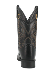 Laredo 7710 Mens KANE Leather Boots Black back view. If you need any assistance with this item or the purchase of this item please call us at five six one seven four eight eight eight zero one Monday through Saturday 10:00a.m EST to 8:00 p.m EST