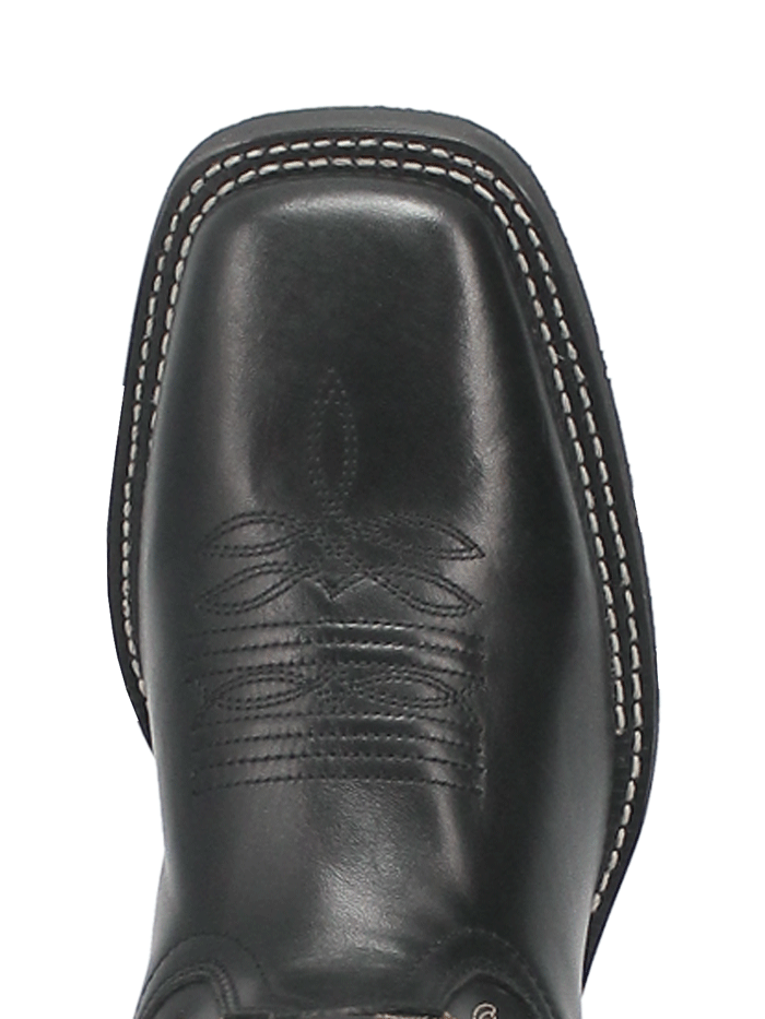 Laredo 7710 Mens KANE Leather Boots Black front and side view. If you need any assistance with this item or the purchase of this item please call us at five six one seven four eight eight eight zero one Monday through Saturday 10:00a.m EST to 8:00 p.m EST