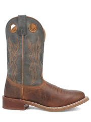 Laredo 7734 Mens Dawson Leather Boot Brown Grey And Brown outter side view. If you need any assistance with this item or the purchase of this item please call us at five six one seven four eight eight eight zero one Monday through Saturday 10:00a.m EST to 8:00 p.m EST