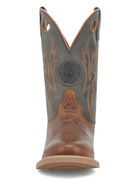 Laredo 7734 Mens Dawson Leather Boot Brown Grey And Brown full front view. If you need any assistance with this item or the purchase of this item please call us at five six one seven four eight eight eight zero one Monday through Saturday 10:00a.m EST to 8:00 p.m EST