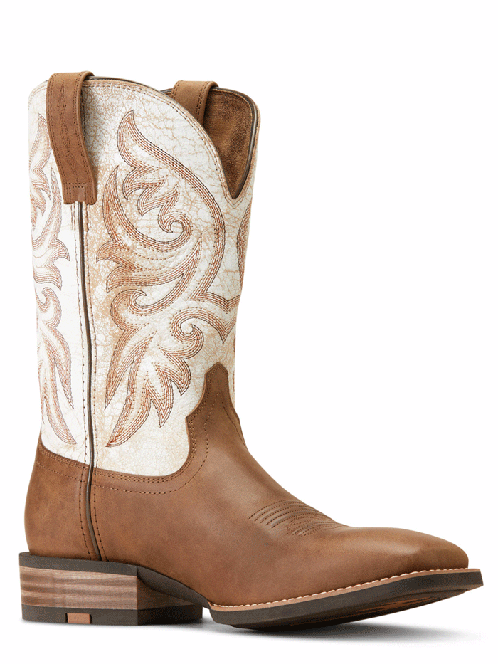 Ariat 10047023 Mens Slingshot Western Boot Vienna Tan front and side view. If you need any assistance with this item or the purchase of this item please call us at five six one seven four eight eight eight zero one Monday through Saturday 10:00a.m EST to 8:00 p.m EST