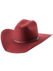Bullhide LIFE WITH YOU 0870CR 4X Premium Wool Hat Carmine side / front view. If you need any assistance with this item or the purchase of this item please call us at five six one seven four eight eight eight zero one Monday through Saturday 10:00a.m EST to 8:00 p.m EST