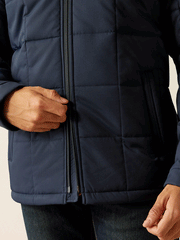 Ariat 10052869 Mens Crius Insulated Jacket Dark Sapphire front close up view. If you need any assistance with this item or the purchase of this item please call us at five six one seven four eight eight eight zero one Monday through Saturday 10:00a.m EST to 8:00 p.m EST