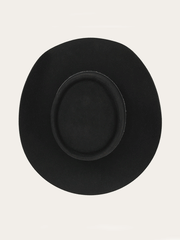 Stetson SBRVGR-463407 Revenger 4X Cowboy Hat Black top view from above. If you need any assistance with this item or the purchase of this item please call us at five six one seven four eight eight eight zero one Monday through Saturday 10:00a.m EST to 8:00 p.m EST