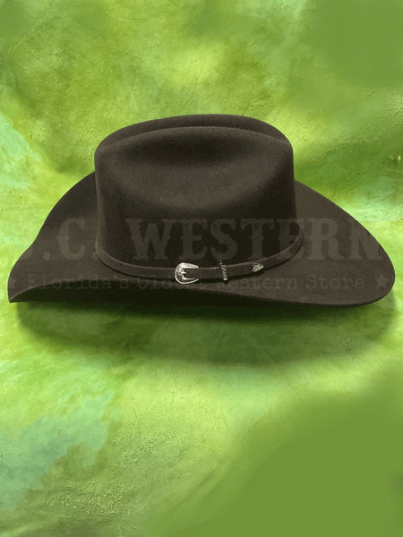 Justin JF0342RDEO4008 3X Rodeo Wool Western Hat Brown side view. If you need any assistance with this item or the purchase of this item please call us at five six one seven four eight eight eight zero one Monday through Saturday 10:00a.m EST to 8:00 p.m EST