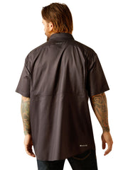 Ariat 10055242 Mens VentTEK Classic Fit Shirt Black Print back view. If you need any assistance with this item or the purchase of this item please call us at five six one seven four eight eight eight zero one Monday through Saturday 10:00a.m EST to 8:00 p.m EST